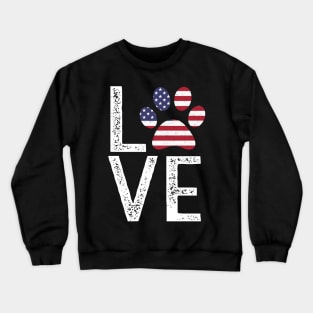 Love Dogs & USA America  - Dog Lover Dogs Crewneck Sweatshirt